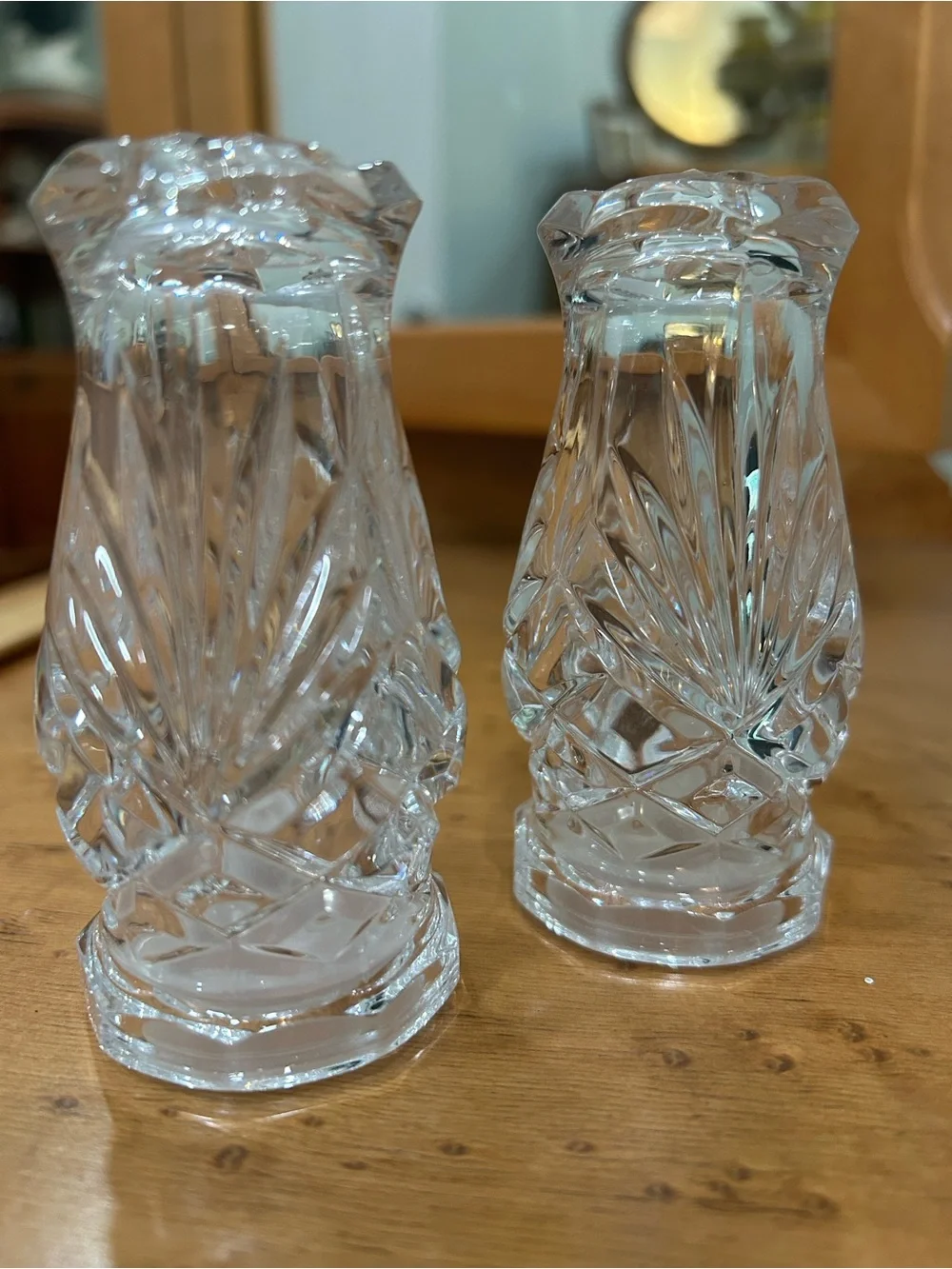 Vintage Noritake Crystal Salt and Pepper Shakers, Hampton Hill design - Set of 2